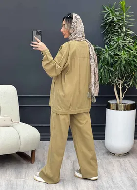 ست مانتو و شلوار کتان