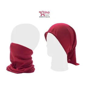 اسکارف طرح ساده زرشکی پسرانه و دخترانه