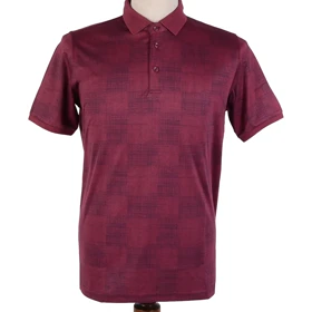 پولوشرت طرحدار یقه دکمه‌دار مردانه