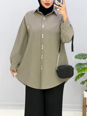 مانتو جلودکمه کرپ حنیسا کد 9571223