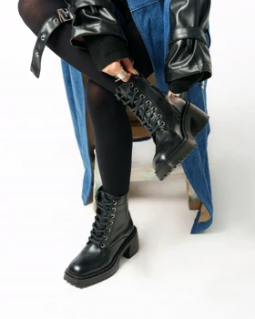 نیم بوت زنانه مدل Stradivarius-Ankle-Boots BTB05