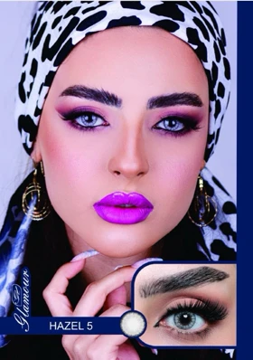 لنز رنگی فصلی گلامور Glamour (Hazel 5 (قهوه ای تیره))
