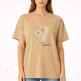 تیشرت لانگ FASHION LV (کرم)