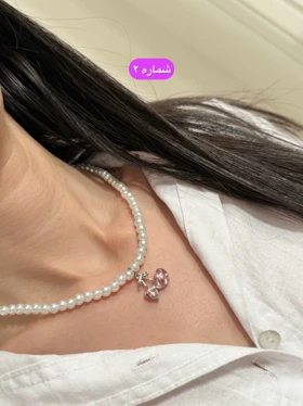 گردنبند مروارید پلاکدار