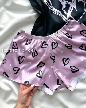 تاپ و شلوارک ساتن