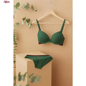 ست شورت و سوتین زنانه رنگ سبز میسا مدل 5346-9030