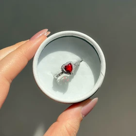 انگشتر قلب قرمز (کوچیک )