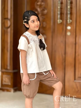 بلوز برش‌دار گلدوزی