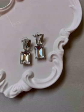 گوشواره مستطیل اینه ای