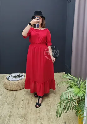 پیراهن مجلسی یقه قایقی