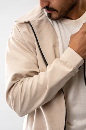 کت کتان زیپ‌دار مردانه