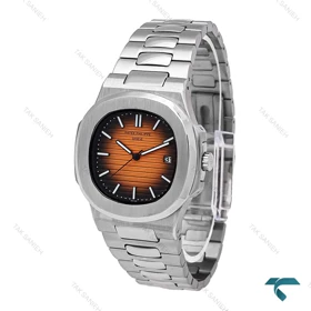ساعت پتک فیلیپ مردانه استیل صفحه مشکی نارنجی Patek-6531-G