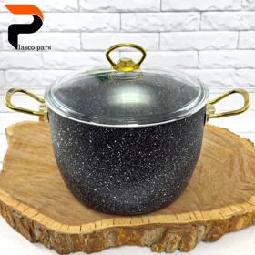 قابلمه 24 دیپ درب پیرکس بلند مشکی هاناتک