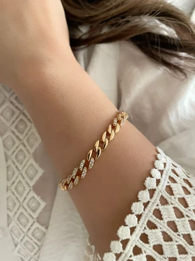 دستبند کارتیر نگین‌دار ژوپینگ