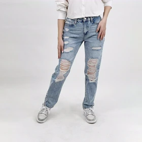 شلوار جین مام فیت 1008337