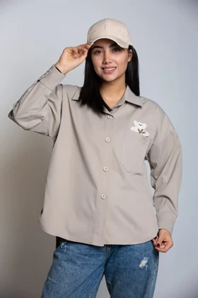 بارانی کتان پارکا اسکای (کرم روشن)