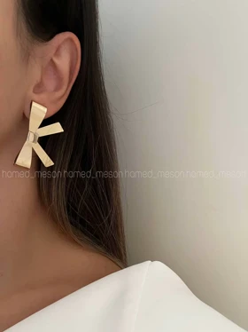 گوشواره براق پاپیونی