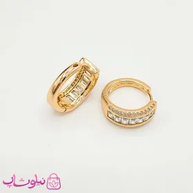 گوشواره حلقه‌ای زنانه ژوپینگ طرح مجلسی پرنگین