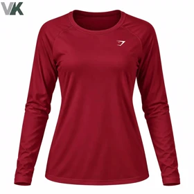 تیشرت ورزشی زنانه آستین بلند طرح GYM SHARK کد 5511