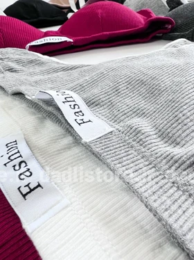 ست نیم‌تنه کاپ‌دار مثلثی و شورت اسلیپ FASHION