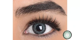 لنز رنگی فصلی سولکو کوینز توینز Soleko Queens Twins (Light Green (سبز روشن دورمشکی))