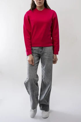 تیشرت آستین بلند دورس سرشانه افتاده زنانه