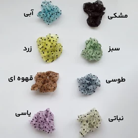 اسکرانچی حریر خال‌خالی کد 107