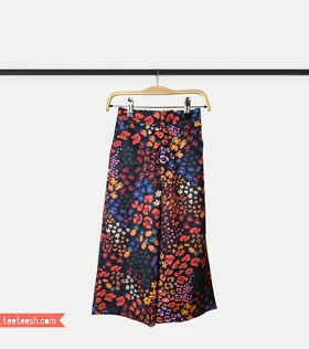 شلوار پلنگی و گلدار زمینه مشکی