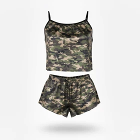 ست تاپ و شلوارک طرح چریکی 029