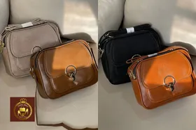 کیف دوشی زنانه مردانه پاسپورتی قفل پیچکی کد: 9524