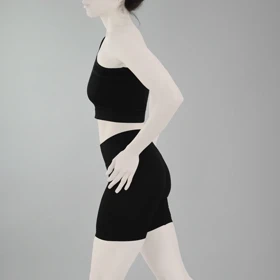 ست نیم‌تنه و کشاله بند ورزشی زنانه مدل 2061 مشکی