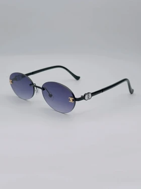 عینک آفتابی زنانه بیضی ترند شنل CAHNELمدلSG-0025-Oval Rimless Glasses پینترسی اقساطی