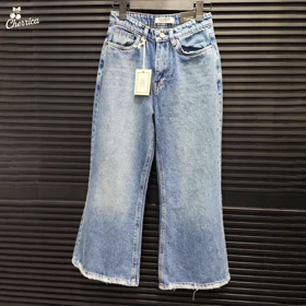 شلوار جین زنانه کراپ فلر کد 19