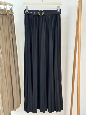 دامن پلیسه کمربنددار