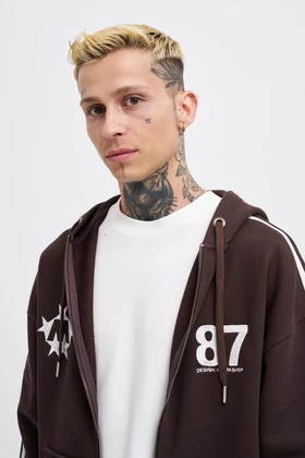 کت زیپ‌دار قهوه ای مدل M Star مردانه M3544