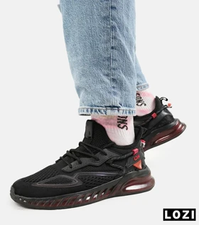 کفش کتانی مردانه و زنانه مشکی نارنجی نایک NIKE gravity
