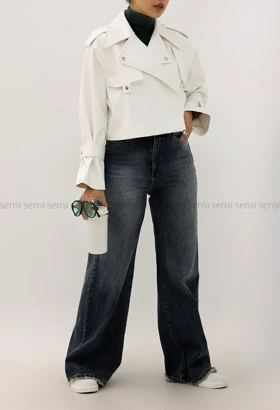 بایکر کوتاه چرم آستر دارکد1004319