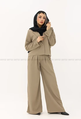 ست کراپ کت شلوار بندی کد1005276