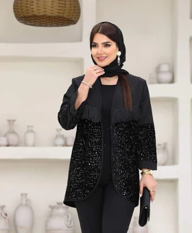 مانتو مجلسی مازراتی لمه دار