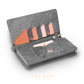 کیف دستی چرم یلسان مدل رادیس کد 014-SH (طوسی)