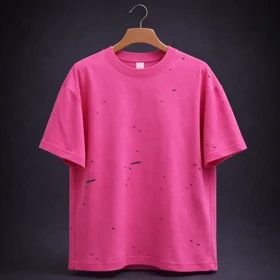 تیشرت زاپ‌دار لش صورتی با کیفیت و تنخور استثنایی