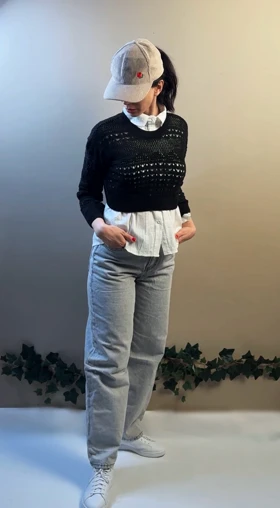 بافت کراپ مشکی