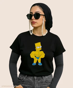 کراپ زنانه طرح سیمپسون بدنساز کد 1059