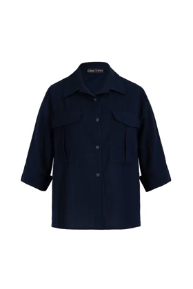 شومیز شانتون دو جیب - 3156