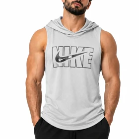 رکابی کلاهدار ورزشی مردانه نایک مدل DS-Dri Fit-5G0684 طوسی روشن