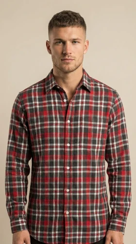 پیراهن پشمی مردانه چارخونه