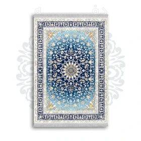 *جدید* فرشینه از جنس پارچه شانل مخمل ترک طرح فانتزی برند دفه کد 1153