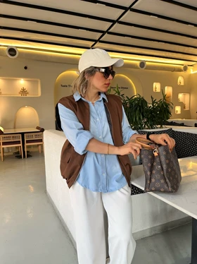 شومیز صبا آبی روشن 060