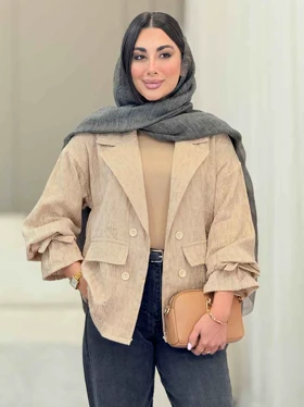 مانتو کتی چهاردکمه شاین دار