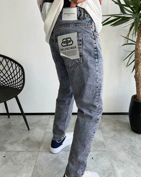 شلوار مام فیت شست کثیف بنفش BALENCIAGA